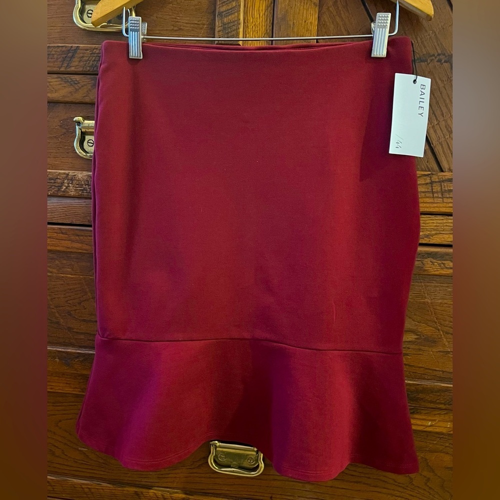 NWT Anthropologie x Bailey44 Ruffle Lined Pencil Skirt M Office Career Office